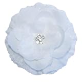 AGirlCompanyWhiteRhinestoneLayeredFlowerHairClipforGirl