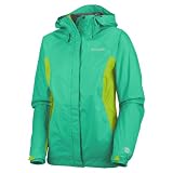 Columbia Womens Arcadia Rain Jacket, Winter Green/Wham, Medium