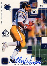 Kellen Winslow Autographed / Signed 1999 UpperDeck San Diego Chargers Football Card