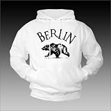 Sweat à capuche BERLIN blanche noir homme M-XXL