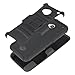 Maxboost HTC One Case (M7) Shell Holster Combo - Dual Layered Protective Case for HTC One M7 with Kick-Stand Belt Clip Holster - Fits HTC One M7, HTC M7 2013 Release 4.7 Inch