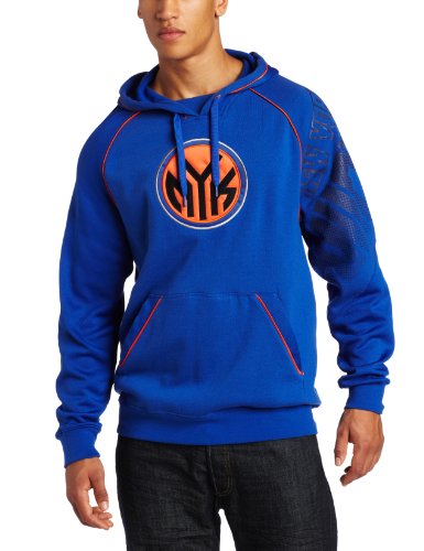 NBA Men's New York Knicks Hoops Pullover Hood (Blue, Large)