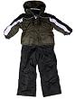 Boys Toddlers Sportcaster/iceburg 2pc Snowsuit, Coat/jacket and Ski Bibs/pants, Olive, Brown 2T