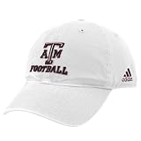 adidas Texas A&M Aggies White Football Adjustable Slouch Hat