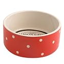 Red Polka Dot Dog Feeding Bowl 18cm