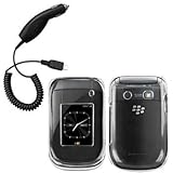 Crystal Clear Hard Case / Cover / Shell & Car Charger for RIM Blackberry St ....