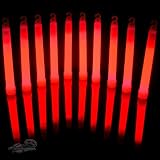 Produkt-Bild: 10 ROTE dicke Power Knicklichter 150 x 15 mm. Ohne krebserregende Weichmacher (Phthalate)! Neueste Generation! Jetzt im BIG Sparpack!