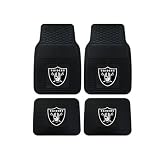 A Set of 4 NFL Universal Fit Front and Rear All-Weather Floor Mats - Oakland Raiders by Fan Mats