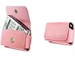 PREMIUM PINK HORIZONAL LEATHER CASE POUCH (With 2 Optional Interchangeable Belt Clips) for SAMSUNG i607 BLACKJACK / MOTOROLA Q / BLACKBERRY 8800, 8830 / HTC DASH, S620 - Retail Packaging