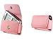PREMIUM PINK HORIZONAL LEATHER CASE POUCH (With 2 Optional Interchangeable Belt Clips) for SAMSUNG i607 BLACKJACK / MOTOROLA Q / BLACKBERRY 8800, 8830 / HTC DASH, S620 - Retail Packaging