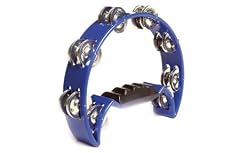 Half Moon Blue Tambourine: Percussion Tamborine in Blue