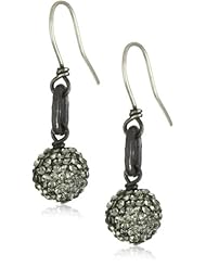 Deanna Hamro Atelier 10mm Pave Ball Single Link Drop Earrings