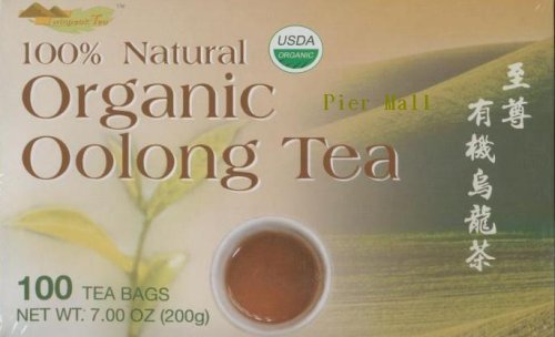 TwinPeak - All Natural Organic Oolong (Wu Long) Tea - 100 Individually Wrapped Tea Bags (7 Oz)