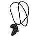 BestDealUSA Fashion Wooden Map Africa Piece Pendant Rosary Bead Chain Necklace Gift