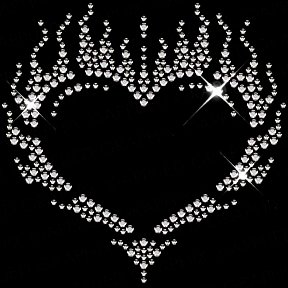 Buy Youth Sweatshirt : Flaming Heart – Embellished Rhinestones