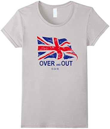 Women's UK to Exit European Union historic EU British Brexit t-shirt Medium Silver