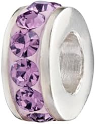 SilveRado(tm) BM005-7 Bling Single Bling Purple Bead / Charm