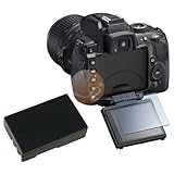 Nikon EN-EL9 / EN-EL9A Replacement Battery + LCD Screen Protector Film for  ....