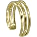 Jewelry : 14kt GOLD Cubic TRIPLE LINE Toe Ring