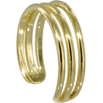 Childrens Toyshop  Jewelry : 14kt GOLD Cubic TRIPLE LINE Toe Ring