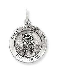 Sterling Silver Antiqued Saint John the Baptist Medal