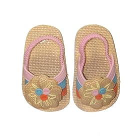 Click here to buy Multi-Colored Flower Sandals with Elastic Back by Baby Deer by BaDeer.