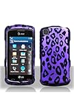 Hard Snap-on Shield With PURPLE BLACK LEOPARD Design Faceplate Cover Sleeve ....