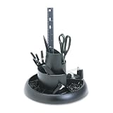 Rubbermaid25001Rotarydesksuppliesorganizerwithsupplies,10dia.x13-3/8h,black