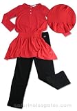 Sonia Rykiel Fuchsia Tunic Dress Black Legging Set