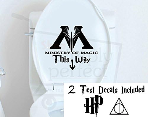 Harry Potter This Way to the Ministry of Magic with arrow Bathroom Toilet Decal