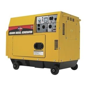 All Power America APG3202 6,500 Watt 10 HP Silent Diesel Powered Generator with Electric Start & Wheel Kit