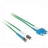 9.8ft ST/SC PLENUM DUPLEX 50/125 MULTIMODE FIBER PATCH CABLE - GREEN