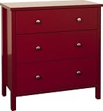 Steens 1850150148 Kommode Stockholm 83 x 80 x 41 cm MDF dunkel-rot