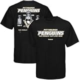 Reebok Pittsburgh Penguins Black 2009 NHL Stanley Cup Champions 3-Time Champs T-shirt