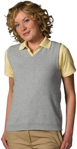 Ed Garments Women's Cold Water Wash V-Neck Vest, HEATHER GREY, XX-Large