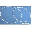 Rubber Cord Necklaces White 16" & 18" 2Pcs