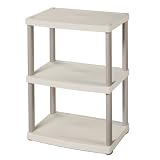 Sterilite 01838501 3-Shelf Unit with Putty Legs, Platinum (Kitchen)