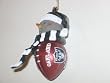 OAKLAND RAIDERS 2.75" Striped Snowman with Scarf Touchdown Football CHRISTMAS ORNAMENT