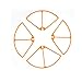 Coolplay® Syma X8 X8C X8W X8G Props Protective Frame Guard Spare Parts for RC Quadcopter ( 4 X black,4 X orange,4 X white)