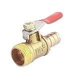 uxcell　ボールバルブ　真鍮　水　石炭　ガス　3/8BSPネジ　10mm