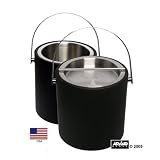 Leatherette Black Ice Bucket By ArvindGroup