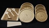 3 PCS 8 BAMBOO STEAMER SET.