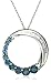 10k White Gold Shades of Blue Sapphire and Diamond title=