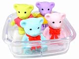 Iwako Japanese Erasers In A Mini Bento Box - Bears