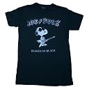 PEANUTS SNOOPY "JOE ROCK - BEAGLE IN BLACK" Fine Woven Fitted Cotton Tee