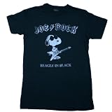 PEANUTS SNOOPY JOE ROCK - BEAGLE IN BLACK Fine Woven Cotton Tee Licensed