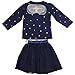 Jastore® Girls Blue Cartoon Clothing Sets Long Sleeve Top+Tutu Skirt Kids Clothes (3T)