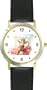 Alexander Graham Bell - WATCHBUDDY� DELUXE TWO-TONE THEME WATCH - Arabic Numbers - Black Leather Strap-Size-Children's Size-Small ( Boy's Size & Girl's Size )