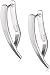 VINANI German 925 Sterling Silver Huggie Hoop Earrings Soft Curved matte/shiny CQU