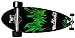 Krown Green Flame Complete Longboard Skateboard
